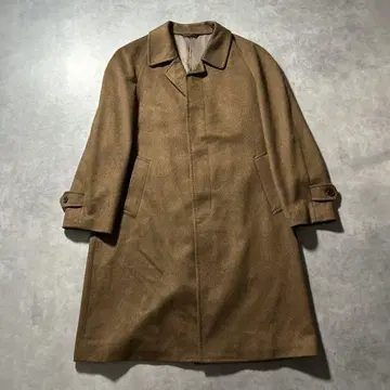 빈티지 캐시미어 울 베이지 롱 코트 디자인 레트로