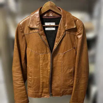 SAMBER 가죽 싱글 라이더 가죽 자켓 라이트 브라운 S 상당