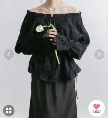 KBF 2WAY 오프숄더 블라우스 블랙