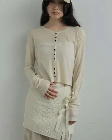 미사용 안느크: Sheer Rib Cardigan