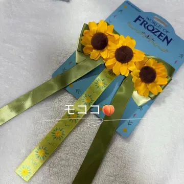 홍콩 디즈니 겨울왕국 안나 엘사 해바라기 머리 장식 머리핀