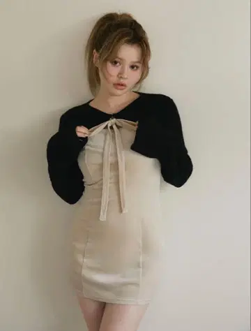 andmary Anita ribbon mini dress