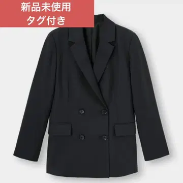 GU 테일러드 더블 브레스트 자켓 블랙 M