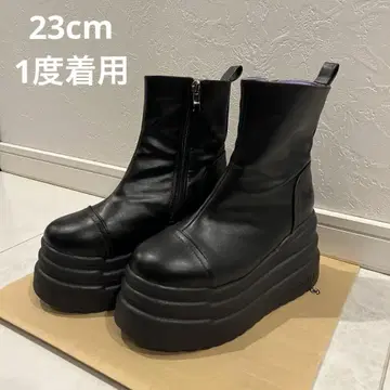 23cm YOSUKE 요스케 통굽 숏부츠 블랙