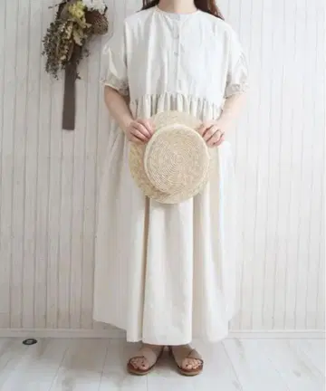 핸드메이드 작가 ellie 판도미 원피스 아이보리