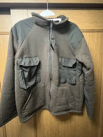 플리스 자켓 다크 브라운 vintage 군