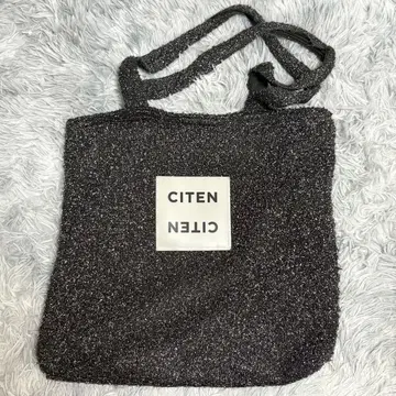CITEN 키라키라 니트 토트백 블랙