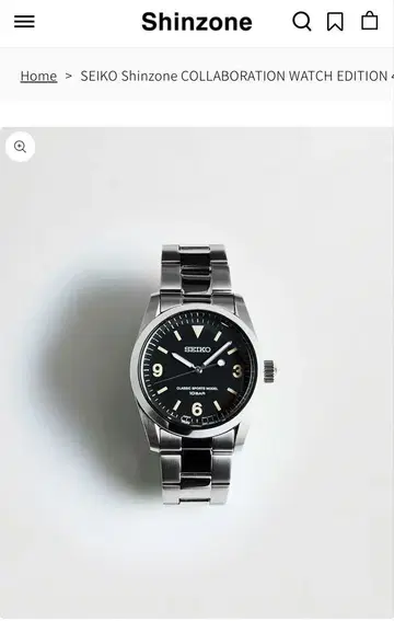 SEIKO Shinzone 콜라보 손목시계 클래식 스포츠