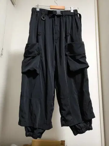 Y-3 블랙 카고 팬츠 S