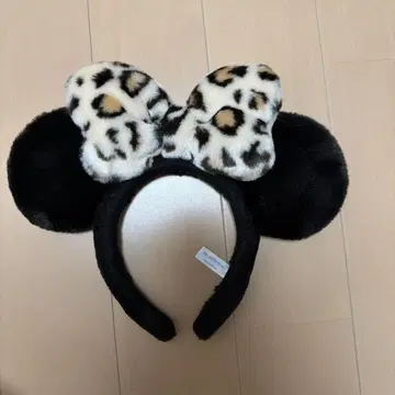 미키 귀 머리띠 레오파드 무늬