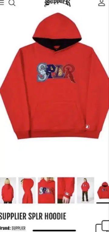 SUPPLIER SPLR HOODIE 레드