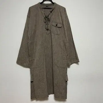 45R 카르제 코튼 트위드 드레스 원피스 브라운