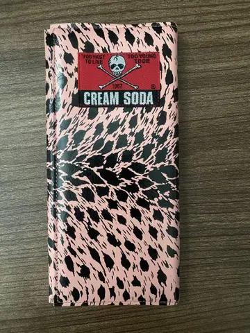 CREAM SODA 레오파드 무늬 핑크 장지갑