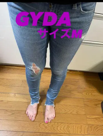 GYDA 데미지 가공 스키니 데님