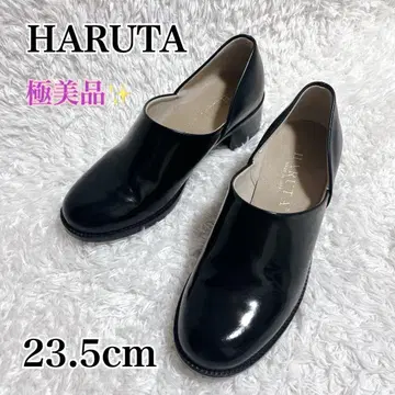 컨디션 최상 HARUTA 힐업 스포크 슈즈 블랙 가죽 23.5cm