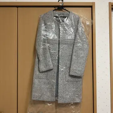 그레이 롱 코트 미사용
