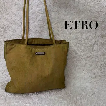 ETRO 토트백 올리브 그린 페이즐리