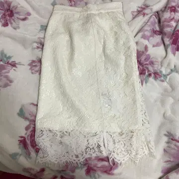 화이트 레이스 타이트 스커트 S