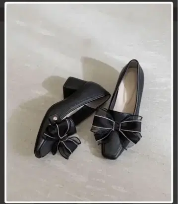 RANDA 2way 모노그램 로퍼 신발 블랙