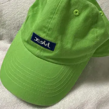 x-girl 형광 그린 캡