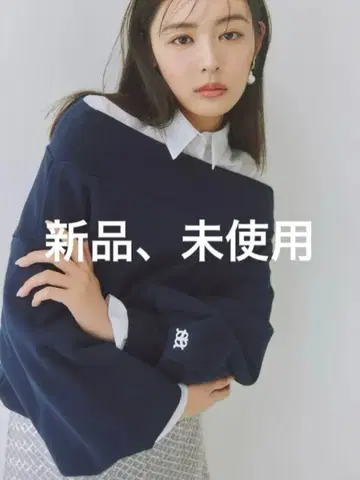 SNIDEL [WEB 한정판] 원숄더 로고 맨투맨