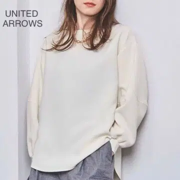 새상품급 UNITED ARROWS 워셔블 풀오버 블라우스 36 상의