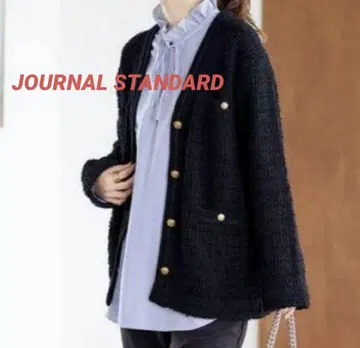 JOURNAL STANDARD 트위드 V라인 자켓 가디건