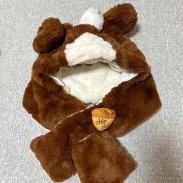 칩과 데일 후드 부착 머플러 팬캡 상하이 디즈니