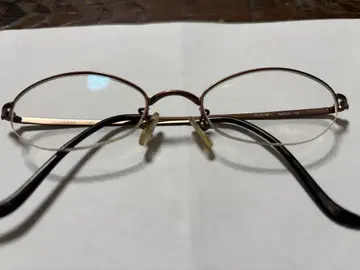 브라운 메탈 프레임 타원형 안경 90년대 앤티크