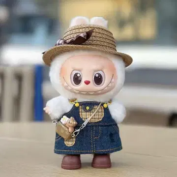 라부부 labubu 옷 갈아입기 의류 세트 데님 오버롤 새상품 4점 세트