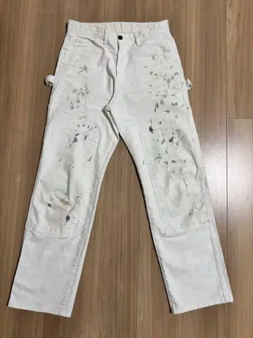 Dickies 더블니 페인트 화이트 페인터 팬츠