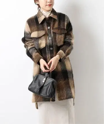 Levete ROOM Spick & Span 체크 오버 셔츠 자켓