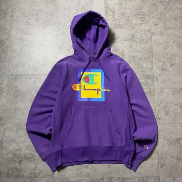00s 챔피온 리버스 위브 프린트 헤비 온스 후드티