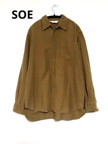 SOE Shirts 소이 브라운 카멜 긴팔 셔츠
