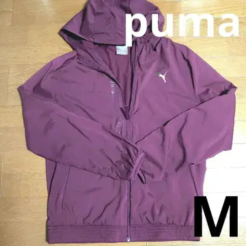 puma 버건디 풀 집업 윈드브레이커 자켓 M