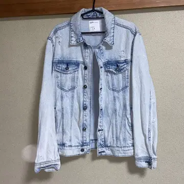 Bershka 라이트 블루 데미지 데님 자켓 S 사이즈 남성용