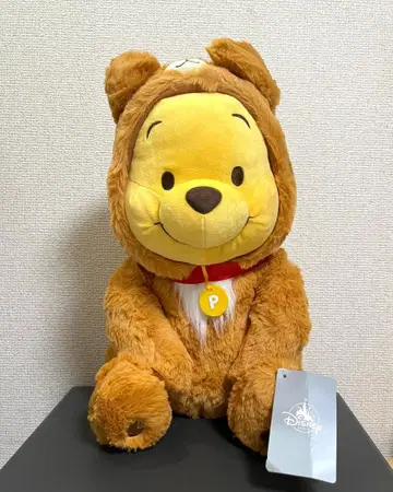푸우 봉제 인형 레어 2018 간지 견 디즈니 스토어 L 사이즈