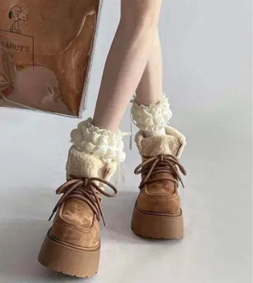 통굽 숏 어그 부츠