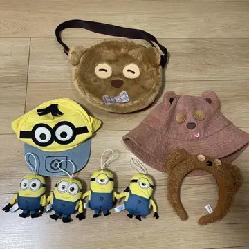 미니언 밥 팀 모자 머리띠 스트랩 USJ