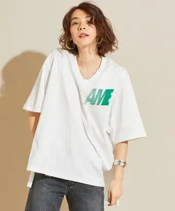 Americana UNITED ARROWS V넥 T셔츠