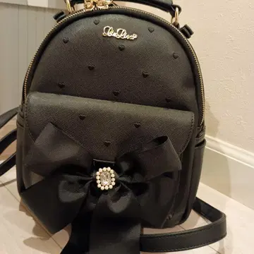 LIZLISA 리즈리사 롱 리본 백팩 블랙