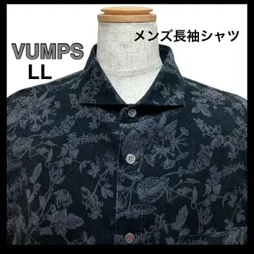 [ VUMPS ] 남성용 긴팔 셔츠 캐주얼 셔츠 코듀로이 블랙 LL
