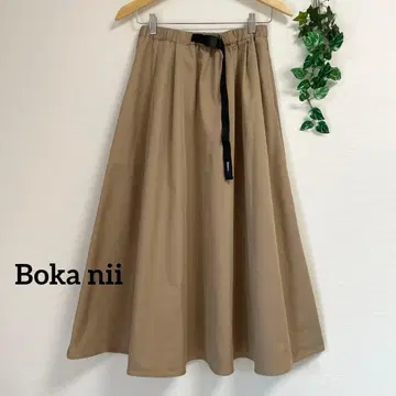 Boka nii* 치노 스커트 플레어 롱 스커트 보카니 카스짱