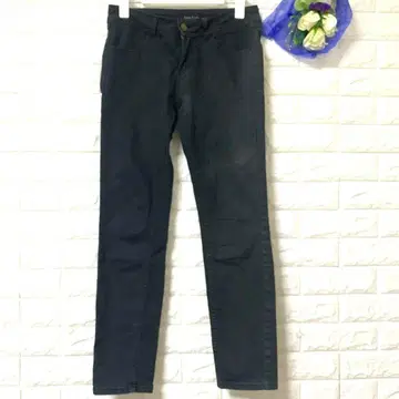 Back Rush 블랙 데님 팬츠 컬러 데님 청바지 스트레이트