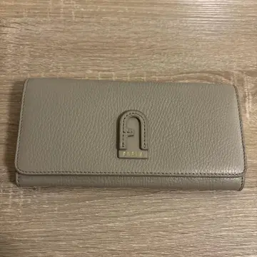 FURLA 그레이 가죽 장지갑