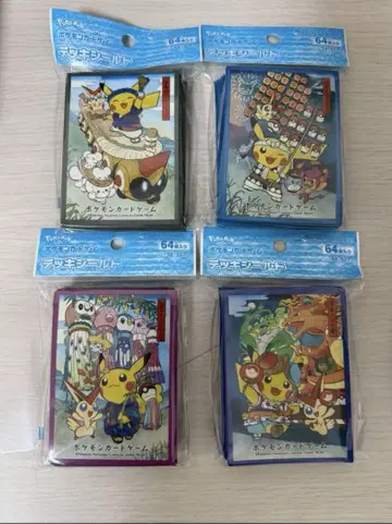 포켓몬 센터 토호쿠 축제 놀이 포켓몬 카드 카드 슬리브 4종 세트