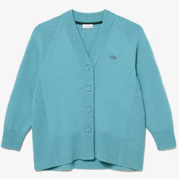 LACOSTE 라코스테 V넥 가디건 블루