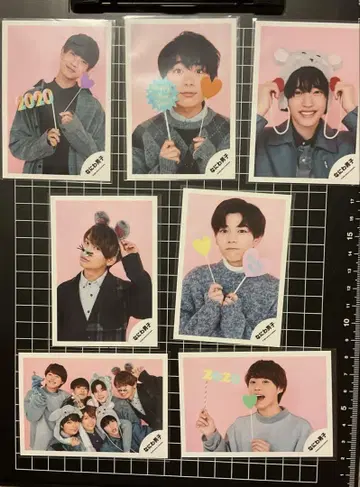 나니와단시 미치에다 슌스케 외 개인, 단체 공식 사진 그리포 7장 일괄