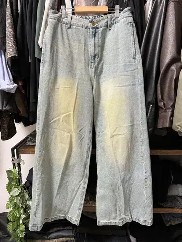 CLEL 라이트 블루 와이드 팬츠