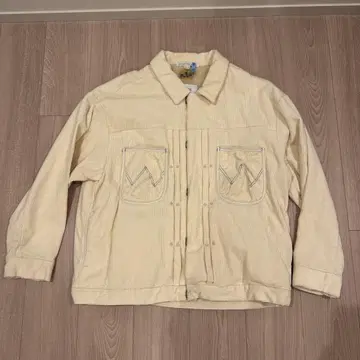 F/CE. x WRANGLER 크림색 코듀로이 자켓 L